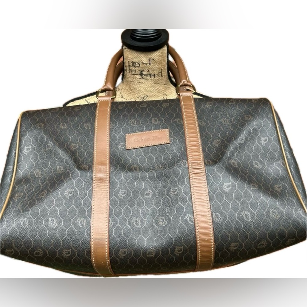 Authentic Vintage Christian Dior Honeycomb Tote w Dior Lock &Key EUC